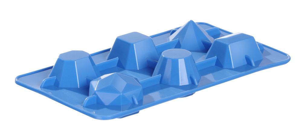 Kalupi za kocke leda u obliku dragog kamenja, BarUp, Plava, 2 kom, 190x105x(H)30mm