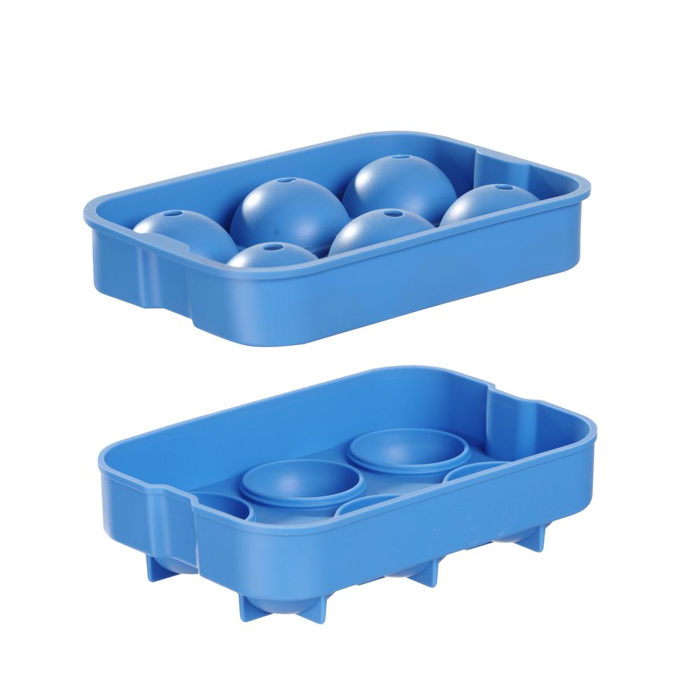 Kalup za led u obliku viski kugle, BarUp, Plava, 180x125x(H)50mm