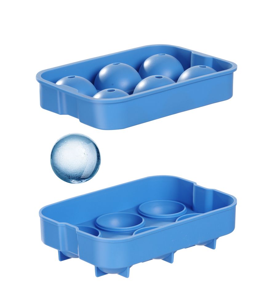 Kalup za led u obliku viski kugle, BarUp, Plava, 180x125x(H)50mm