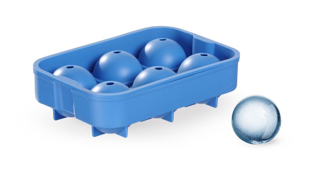 Kalup za led u obliku viski kugle, BarUp, Plava, 180x125x(H)50mm