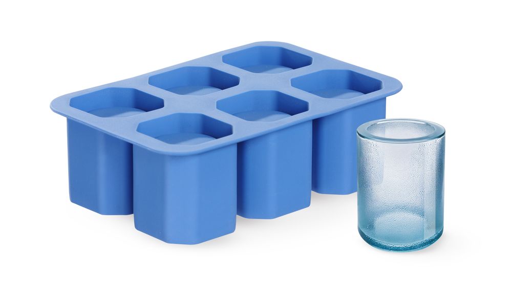 Kalup za led u obliku čašice, BarUp, Plava, 125x190x(H)60mm