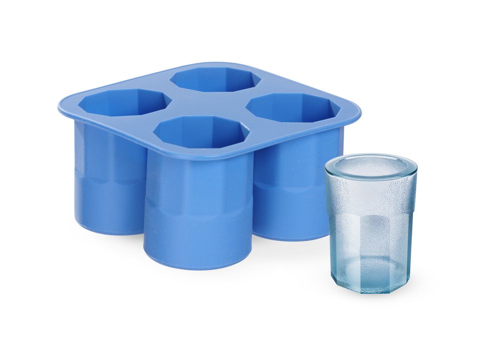 Kalup za led u obliku čašice, BarUp, Plava, 122x122x(H)60mm