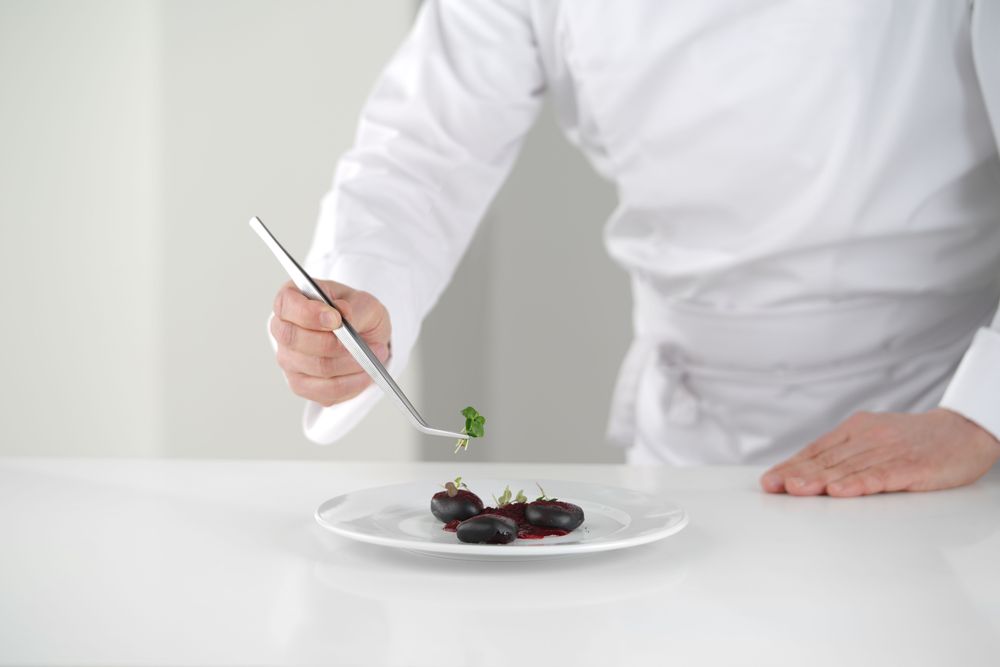 Pinceta, zakrivljena, HENDI, (L)240mm