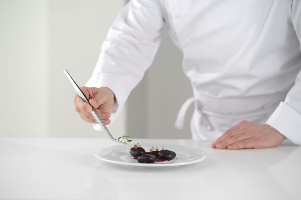 Pinceta, zakrivljena, HENDI, (L)240mm