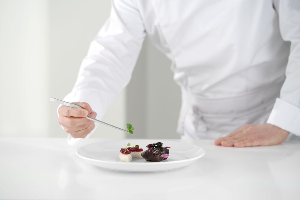 Zakrivljena pinceta, HENDI, (L)210mm