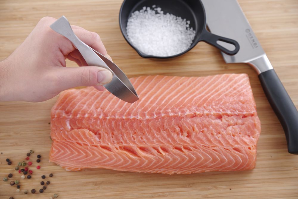 Pinceta za riblje kosti pljosnate glave, HENDI, (L)130mm