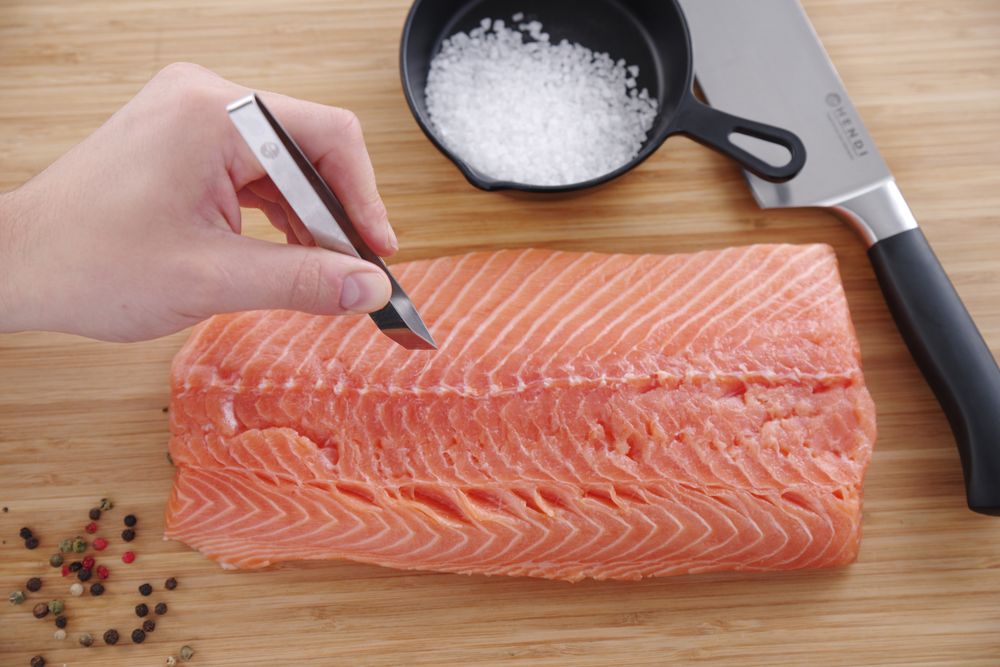 Pinceta za riblje kosti, zakošena glava, HENDI, (L)120mm