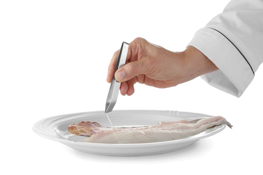 Pinceta za riblje kosti, zakošena glava, HENDI, (L)120mm