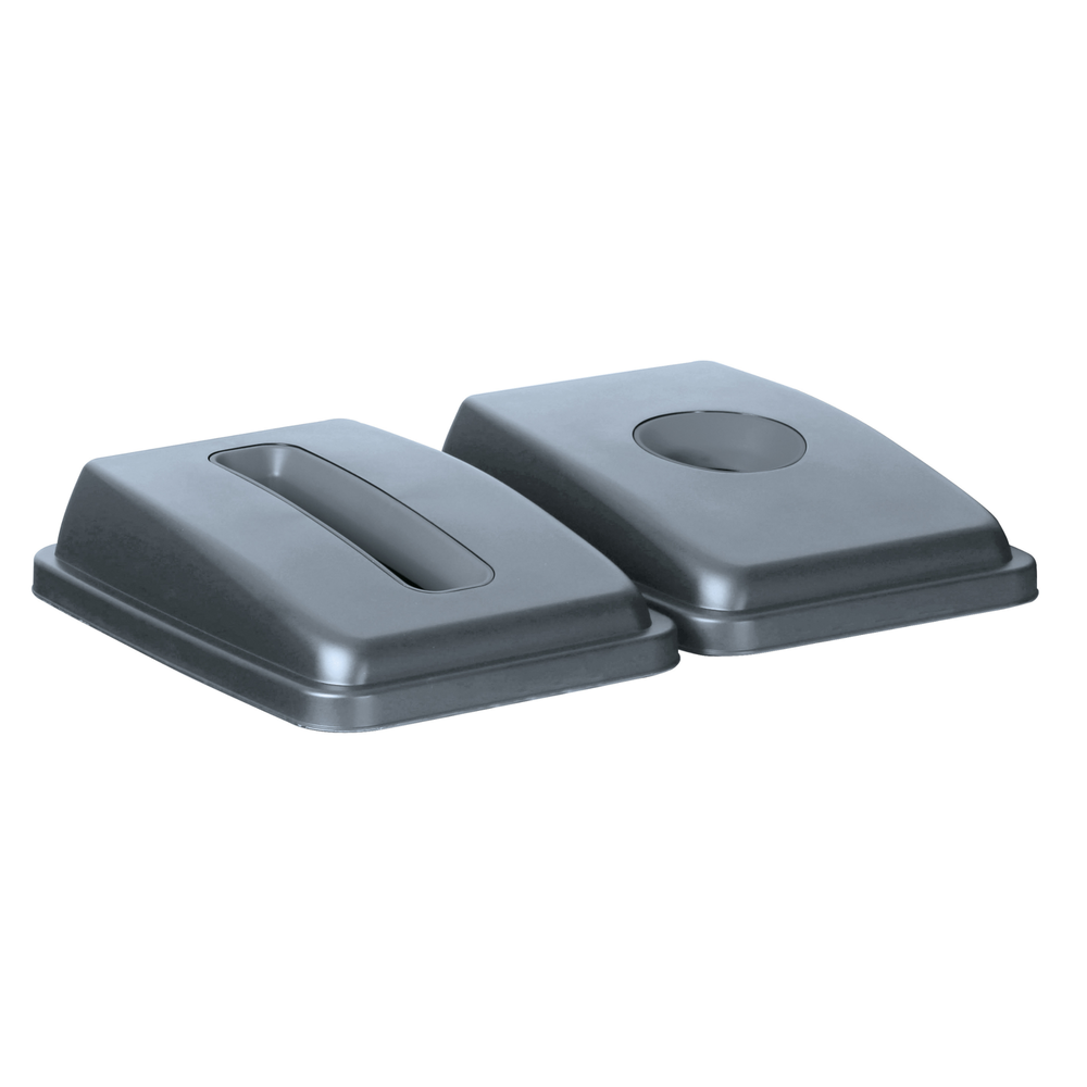 Poklopac s otvorom za kantu za otpad 60l, HENDI, Svetlosiva, 660x470x(H)30mm