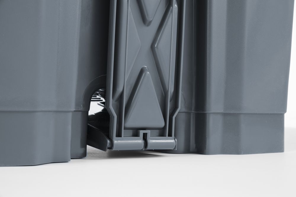 Kanta za otpad s pedalom, AmerBox, 68L, Svetlosiva, 490x410x(H)660mm