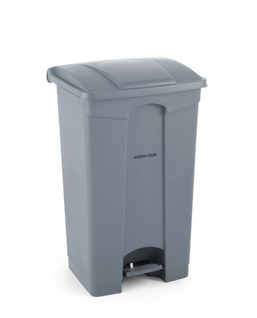 Kanta za otpad s pedalom, AmerBox, 87L, Svetlosiva, 500x410x(H)815mm