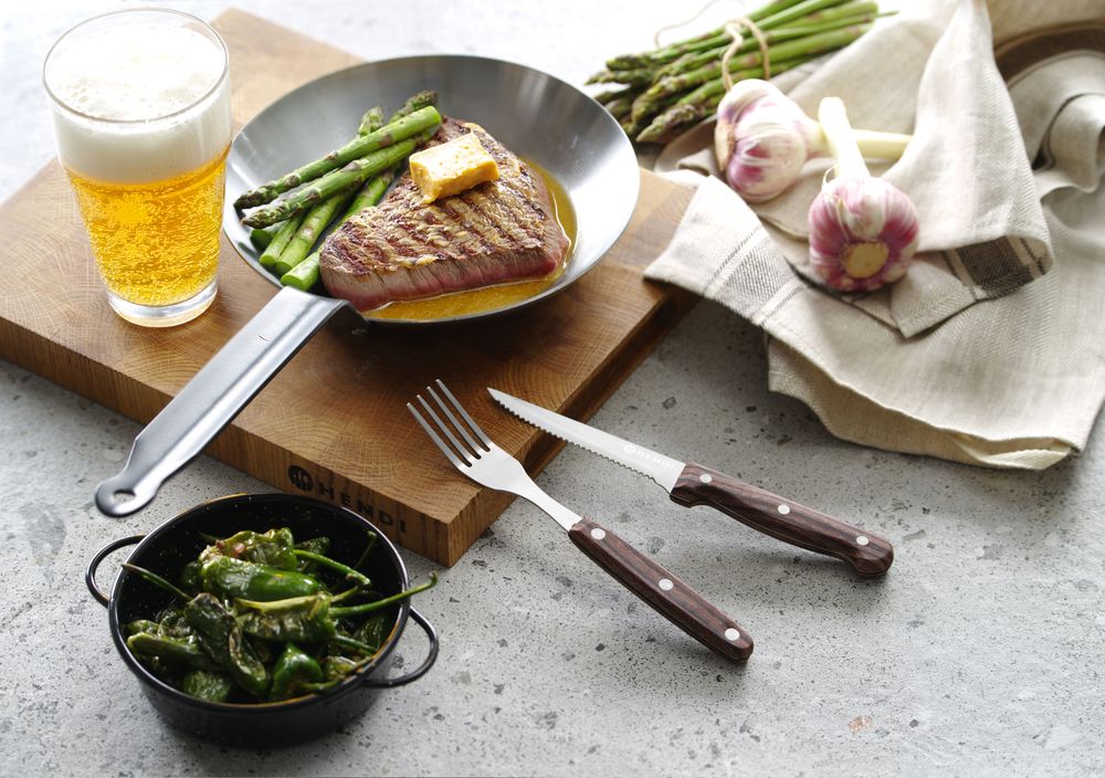 Viljuška za mesni odrezak - 6 komada, HENDI, Profi Line, Braon, 6 kom, (L)200mm