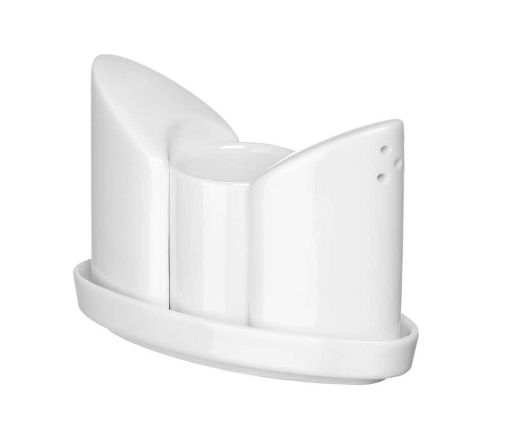 Set soljenke i paprenke sa držačem za čačkalice, HENDI, 125x54x(H)90mm