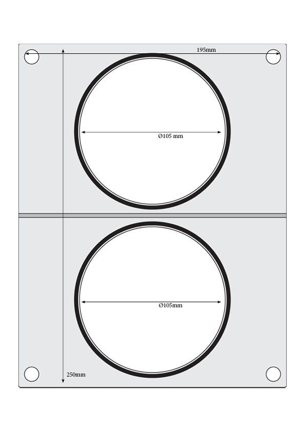 Matrica za zaptivanje posuda, HENDI, 2x posuda za supu ø115 mm