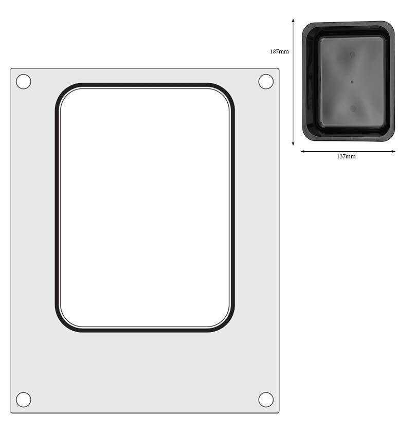 Matrica za zaptivanje posuda, HENDI, spremnik 187x137 mm