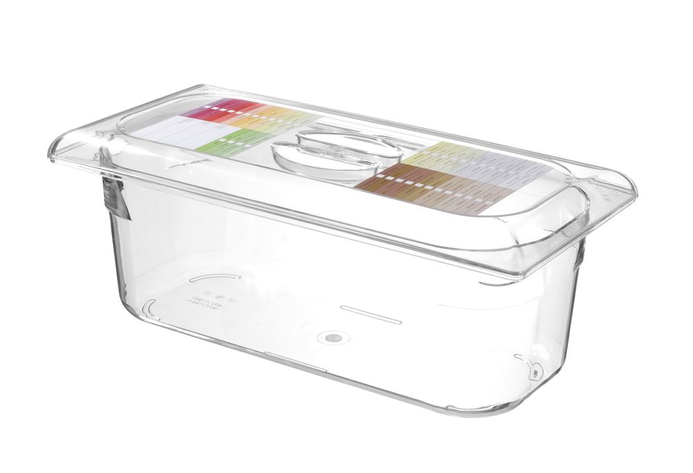 Posuda za sladoled od polikarbonata, HENDI, 5L, Providno, 360x165x(H)120mm