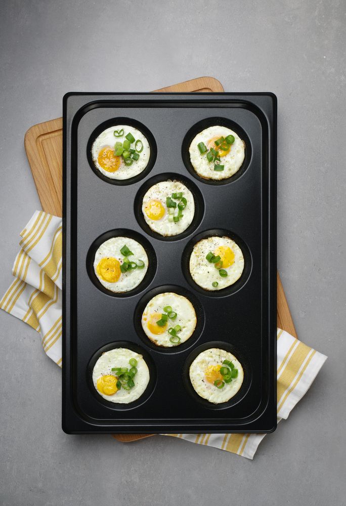 Posuda s neprianjajućim premazom CONVECTOMAT PLATO ZA JAJA, HENDI, GN 1/1, Crna, 530x325x(H)26mm