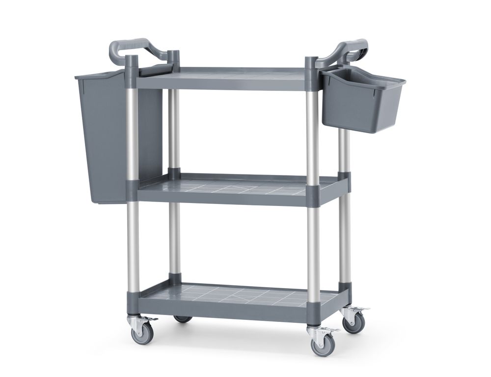 Polipropilenska servisna kolica sa 3 police, mala, AmerBox, 800x420x(H)945mm