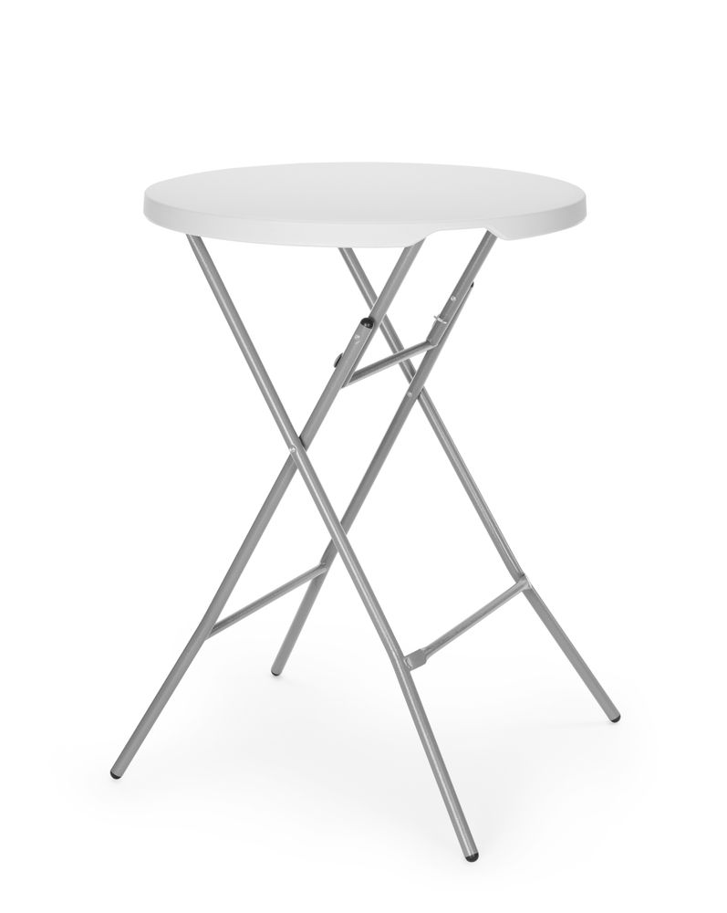 Barski sto, AmerBox, max. nosivost 80 kg, Bela, ⌀800x(H)1100mm