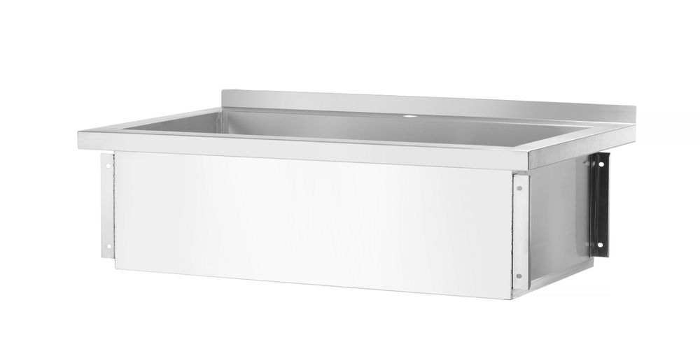 Sto sa jednostrukim sudoperom Budget Line – montažni, dubina: 600 mm, HENDI, Budget Line, 800x600x(H)850mm