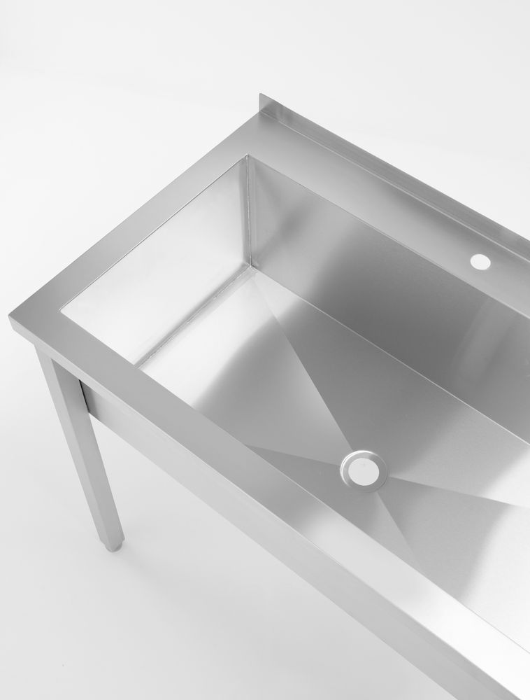 Sto sa jednostrukim sudoperom Budget Line – montažni, dubina: 600 mm, HENDI, Budget Line, 800x600x(H)850mm