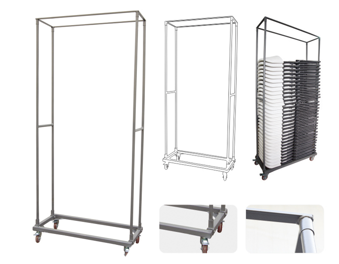 Kolica za stolice, AmerBox, 1140x492x(H)1895mm