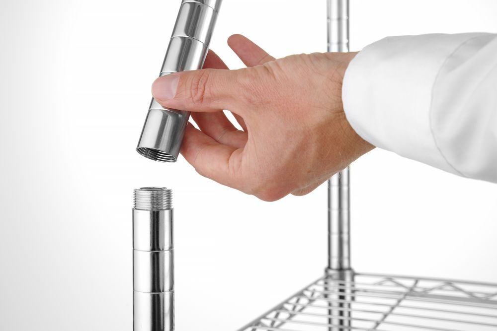 Stalak za odlaganje sa 5 polica, HENDI, Hrom, 910x455x(H)1830mm