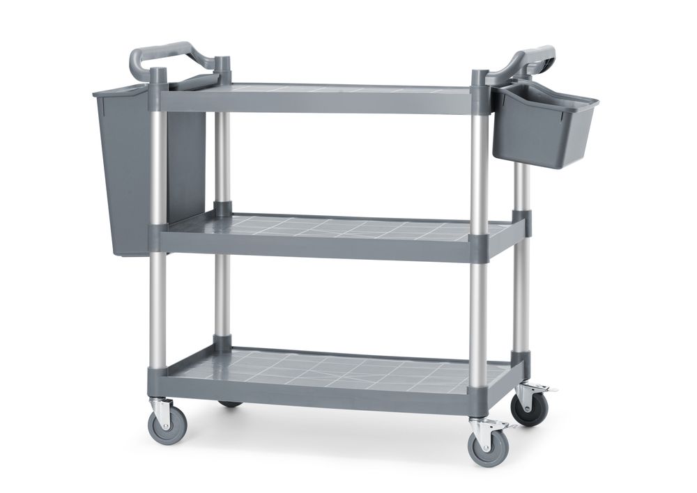 Polipropilenska servisna kolica sa 3 police velika, AmerBox, 1010x500x(H)960mm