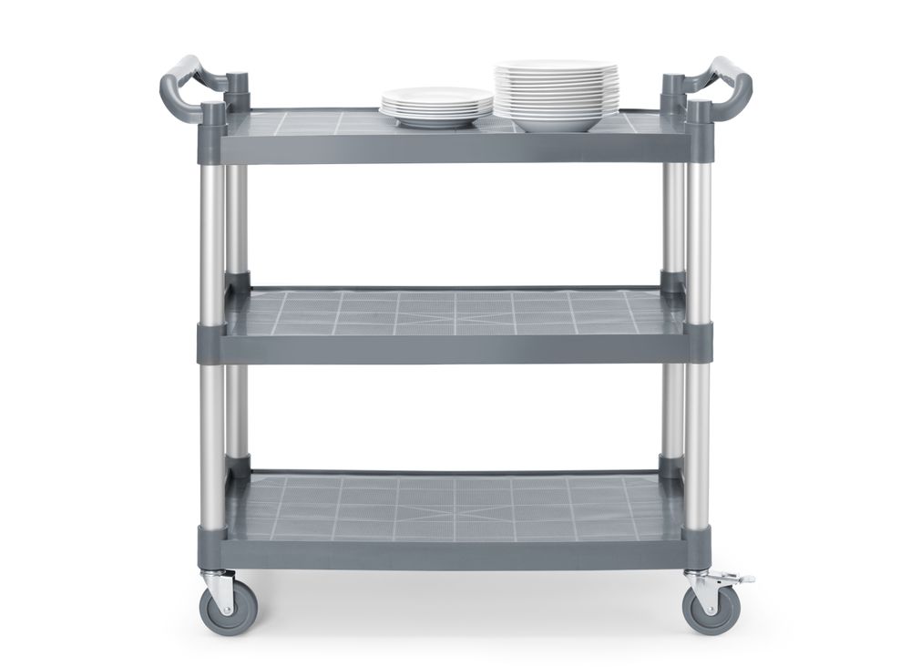 Polipropilenska servisna kolica sa 3 police velika, AmerBox, 1010x500x(H)960mm