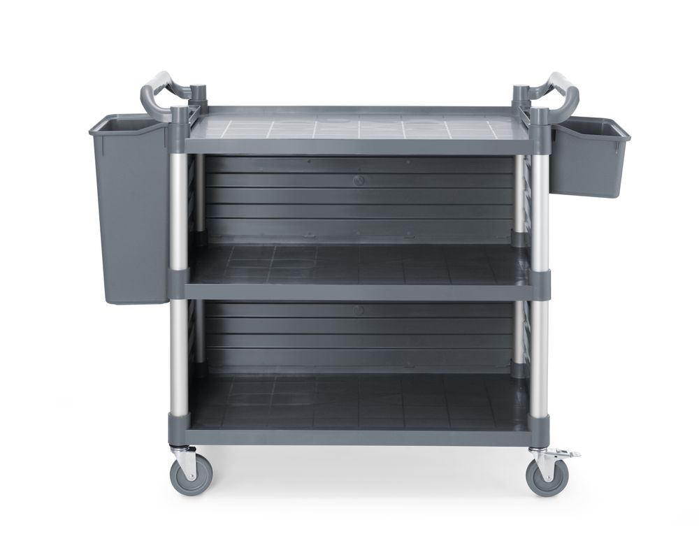 Polipropilenska servisna kolica sa 3 police velika, AmerBox, Uključuje bočne panele, 1010x500x(H)960mm