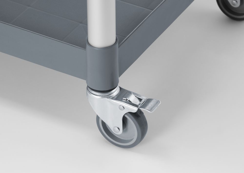 Polipropilenska servisna kolica sa 3 police velika, AmerBox, Uključuje bočne panele, 1010x500x(H)960mm