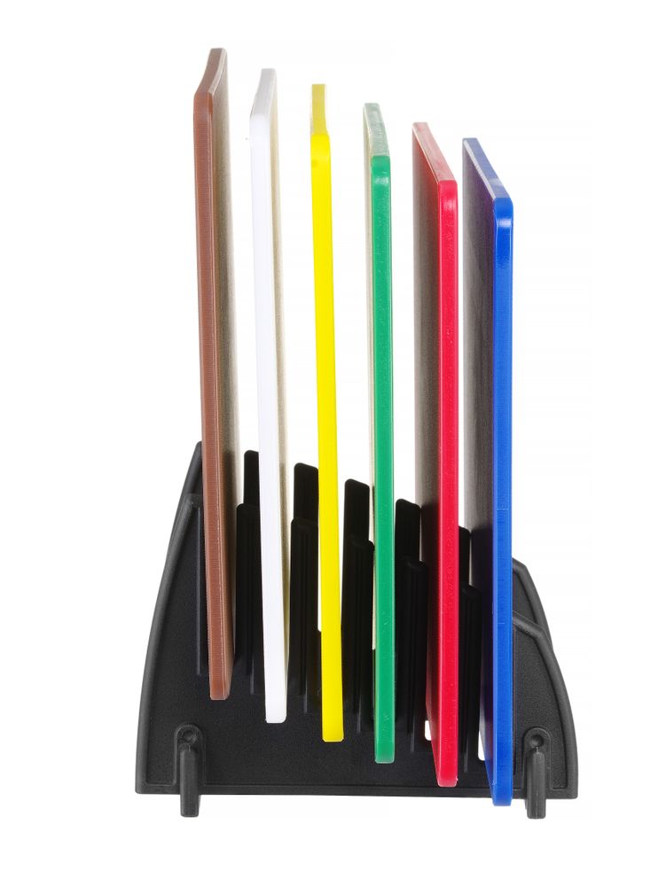 Set od 6 dasaka za sečenje HACCP sa stalkom, HENDI, 6 kom, 450x300mm