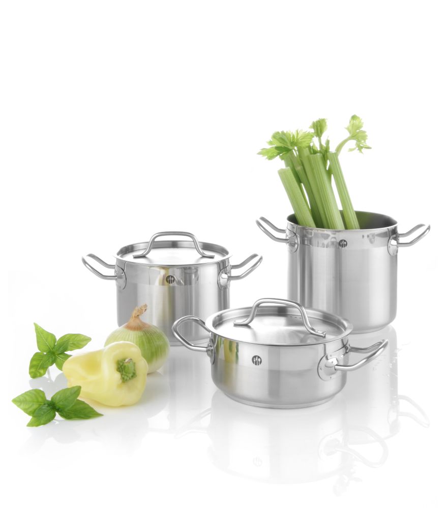 Lonac za dinstanje, plitak - sa poklopcem, HENDI, Profi Line, 1,5L, ⌀160x(H)75mm