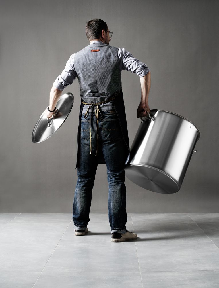 Lonac za dinstanje - sa poklopcem, HENDI, Budget Line, 98L, ⌀500x(H)500mm