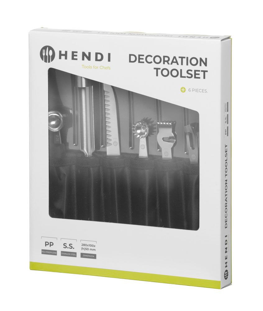 Set za dekorisanje - 6 delova, HENDI, Crna, 280x100x(H)50mm