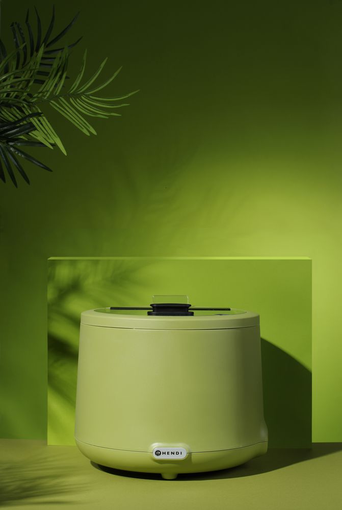 Grejač za supu UNIQ, HENDI, dizajnirao Robert Bronwasser, 8L, Zelena, 220-240V/500W, ⌀365x(H)325mm