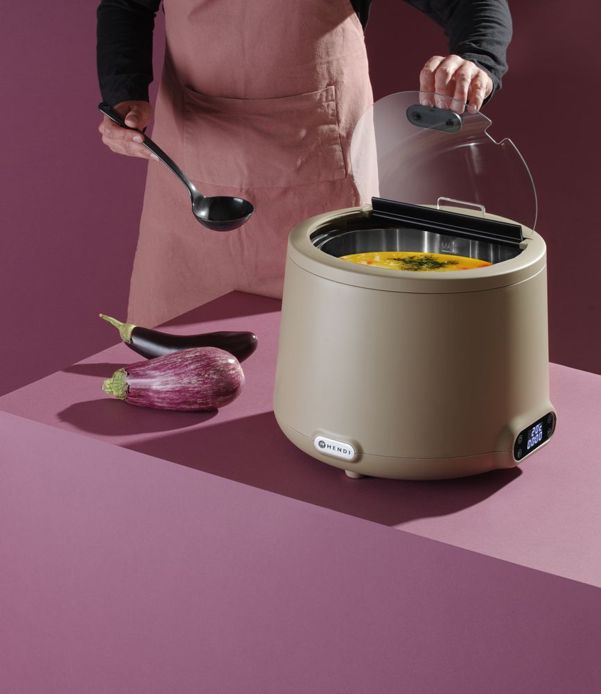 Grejač za supu UNIQ, HENDI, dizajnirao Robert Bronwasser, 8L, Bež, 220-240V/500W, ⌀365x(H)325mm