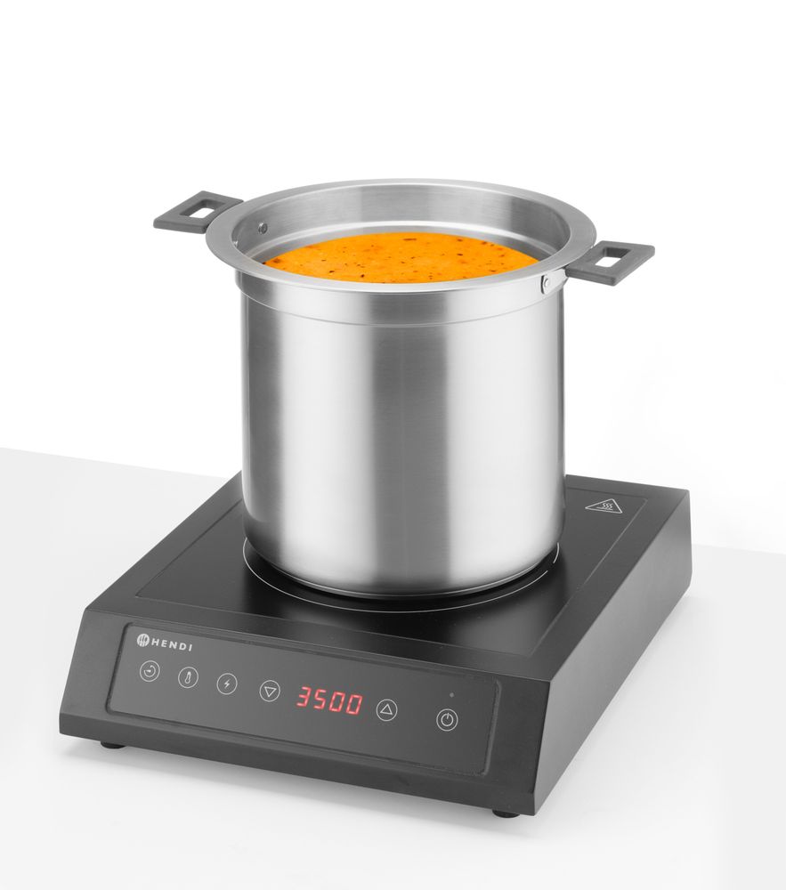 Kotlić za supu bez vode, 10L, HENDI, 10L, Crna, 220-240V/450W, ⌀330x(H)398mm