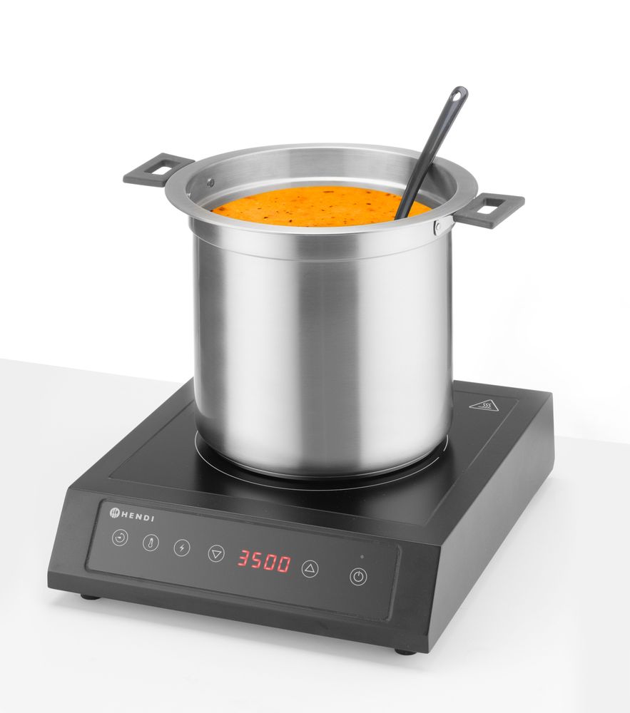 Kotlić za supu bez vode, 10L, HENDI, 10L, Crna, 220-240V/450W, ⌀330x(H)398mm