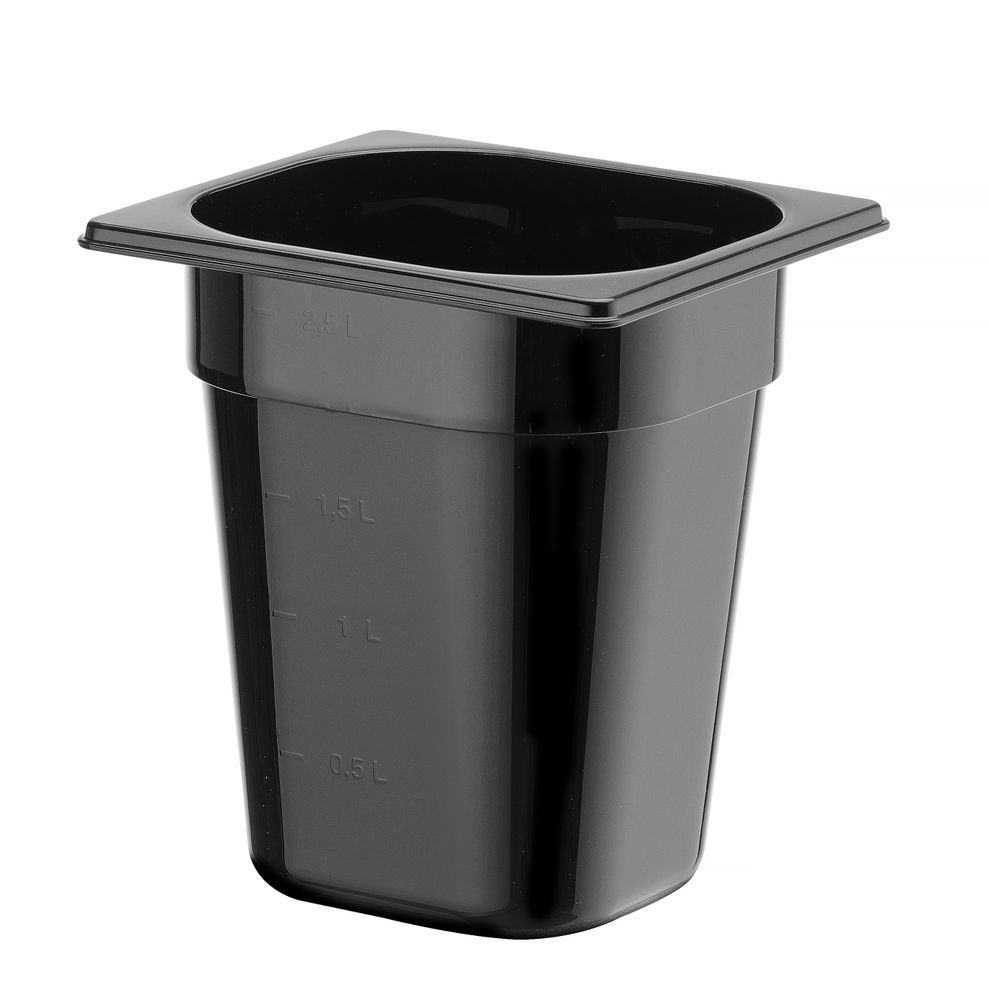 Gastronorm posuda 1/6, HENDI, Profi Line, GN 1/6, 3,4L, Crna, 176x162x(H)200mm