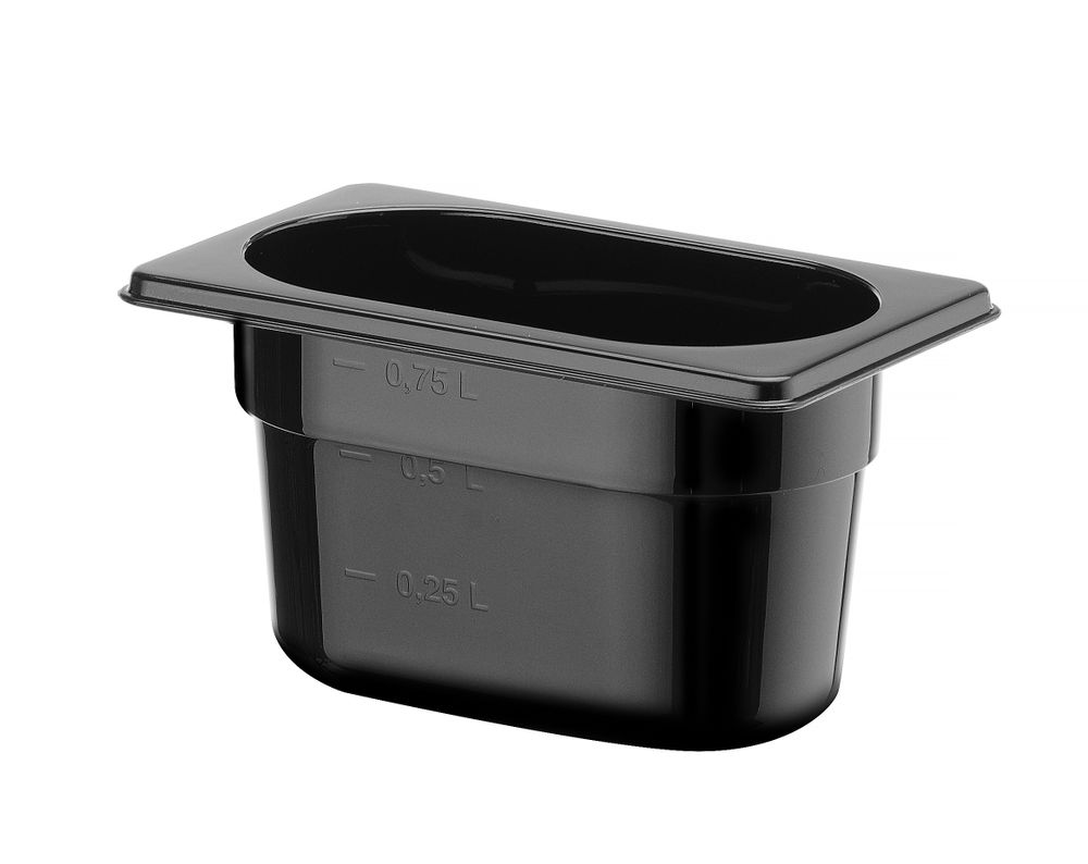 Gastronorm spremnik 1/9, HENDI, GN 1/9, 1L, Crna, 176x108x(H)100mm