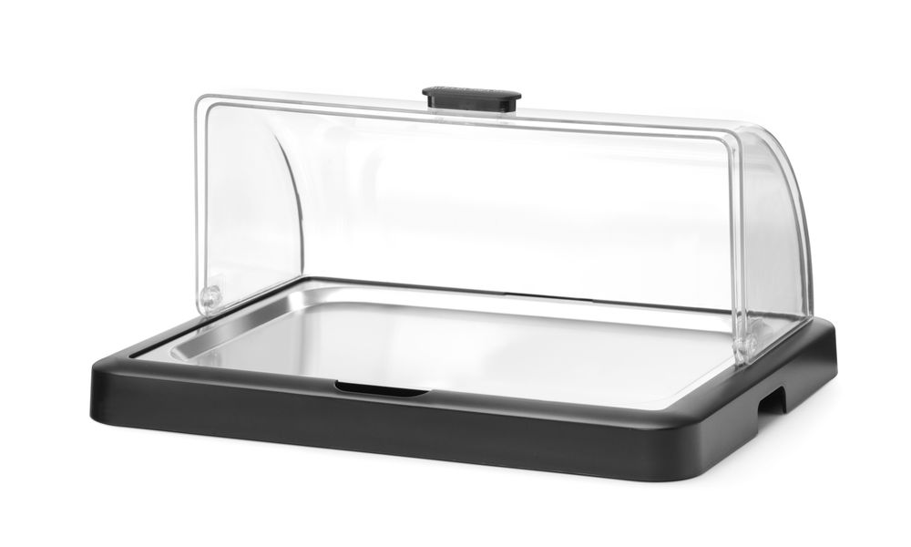 Jednostruka roll-top rashladna vitrina Duo UNIQ, HENDI, dizajnirao Robert Bronwasser, Crna, 460x355x(H)220mm