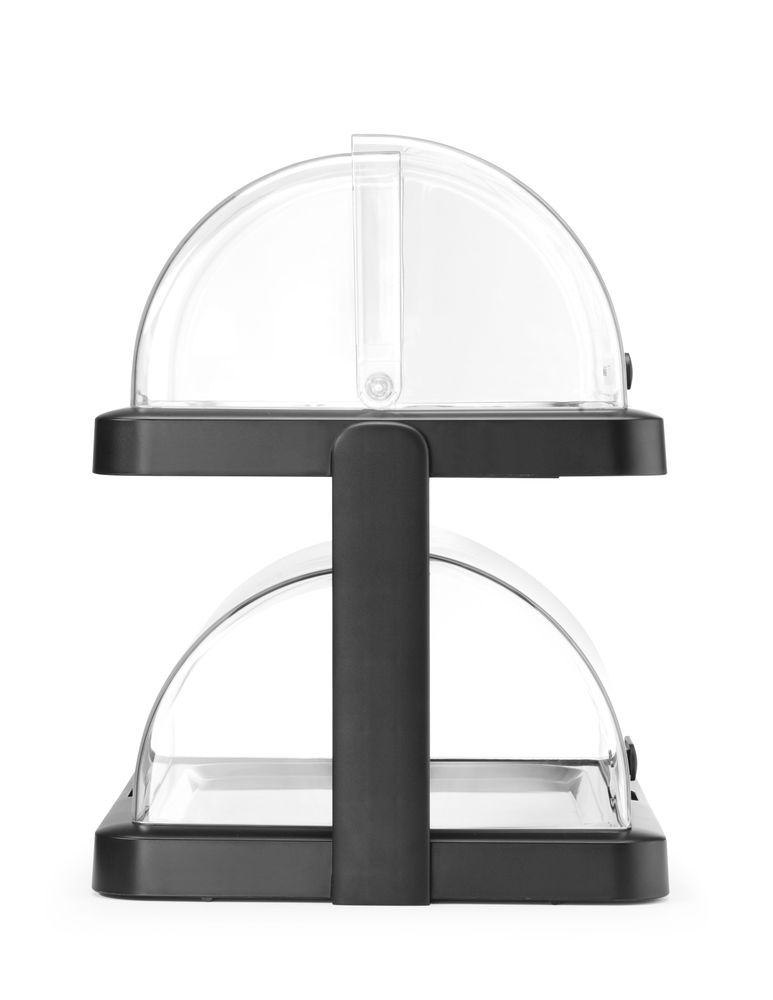 Dupla rashladna roll-top vitrina Duo, UNIQ, HENDI, dizajnirao Robert Bronwasser, Crna, 480x355x(H)480mm