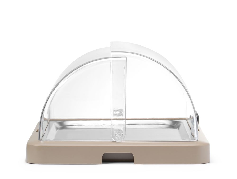 Jednostruka roll-top rashladna vitrina Duo UNIQ, HENDI, designed by Robert Bronwasser, Bež, 460x355x(H)220mm