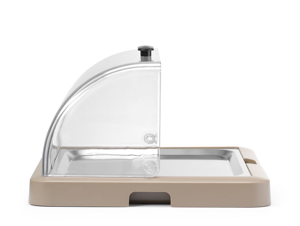 Jednostruka roll-top rashladna vitrina Duo UNIQ, HENDI, designed by Robert Bronwasser, Bež, 460x355x(H)220mm