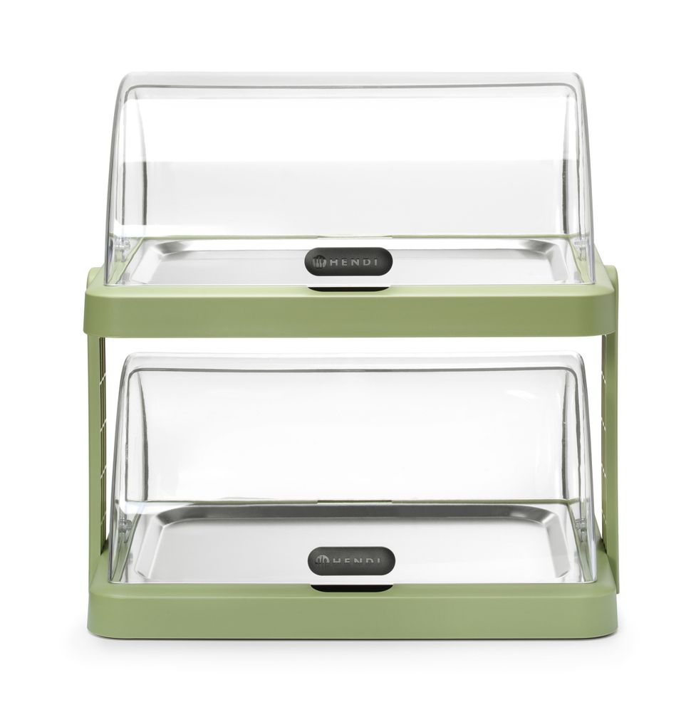 Dupla rashladna roll-top vitrina Duo, UNIQ, HENDI, dizajnirao Robert Bronwasser, Zelena, 480x355x(H)480mm