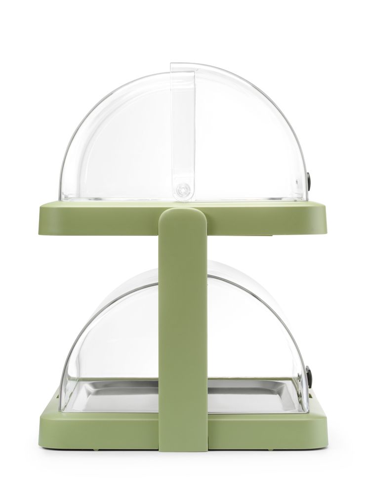 Dupla rashladna roll-top vitrina Duo, UNIQ, HENDI, dizajnirao Robert Bronwasser, Zelena, 480x355x(H)480mm