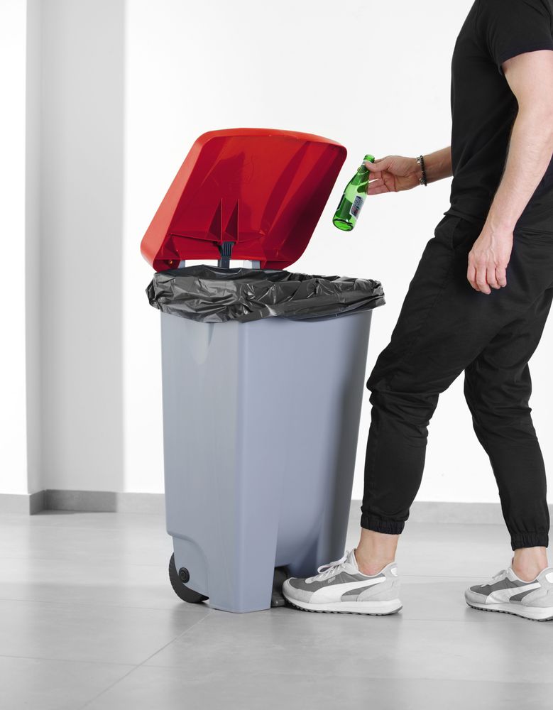 Poklopac za kantu za smeće, HENDI, Crvena, 505x415mm