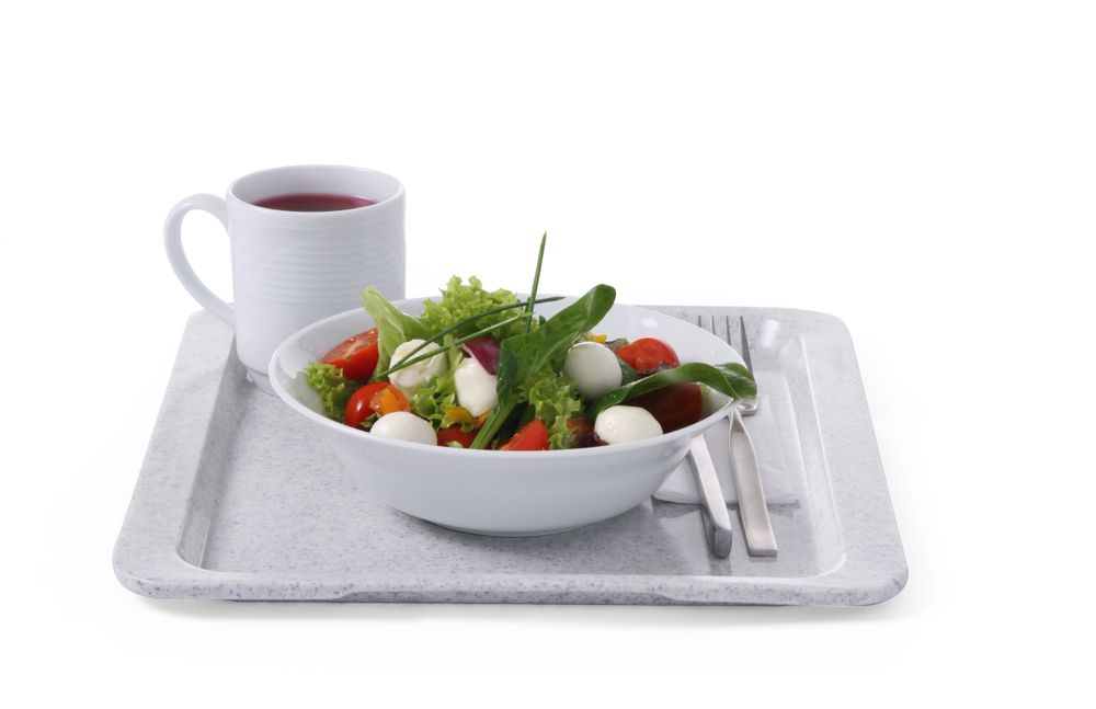 Poliesterska tacna za samoposlužne restorane, AmerBox, GN 1/2, Granit, 325x265mm