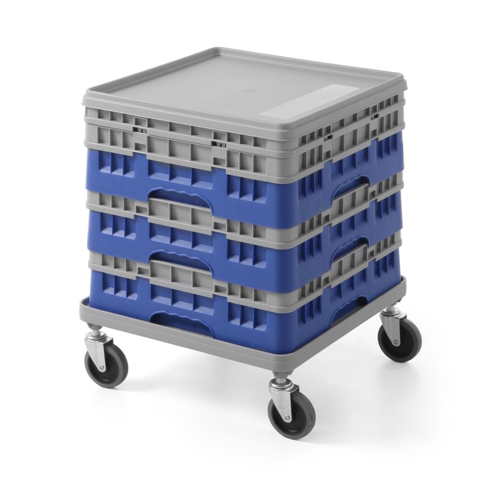 Kolica za univerzalne korpe 500×500 mm, AmerBox, Svetlosiva, 500x500x(H)180mm